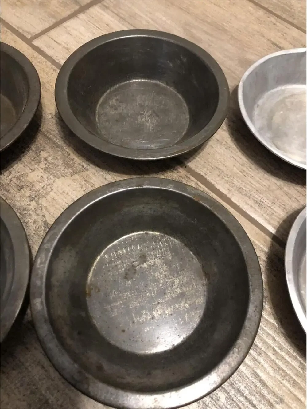 Mini Pie Pan 6 Piece Set, 5 Inch, Non-Stick Individual Dish‎ Pie Plate. Vtg